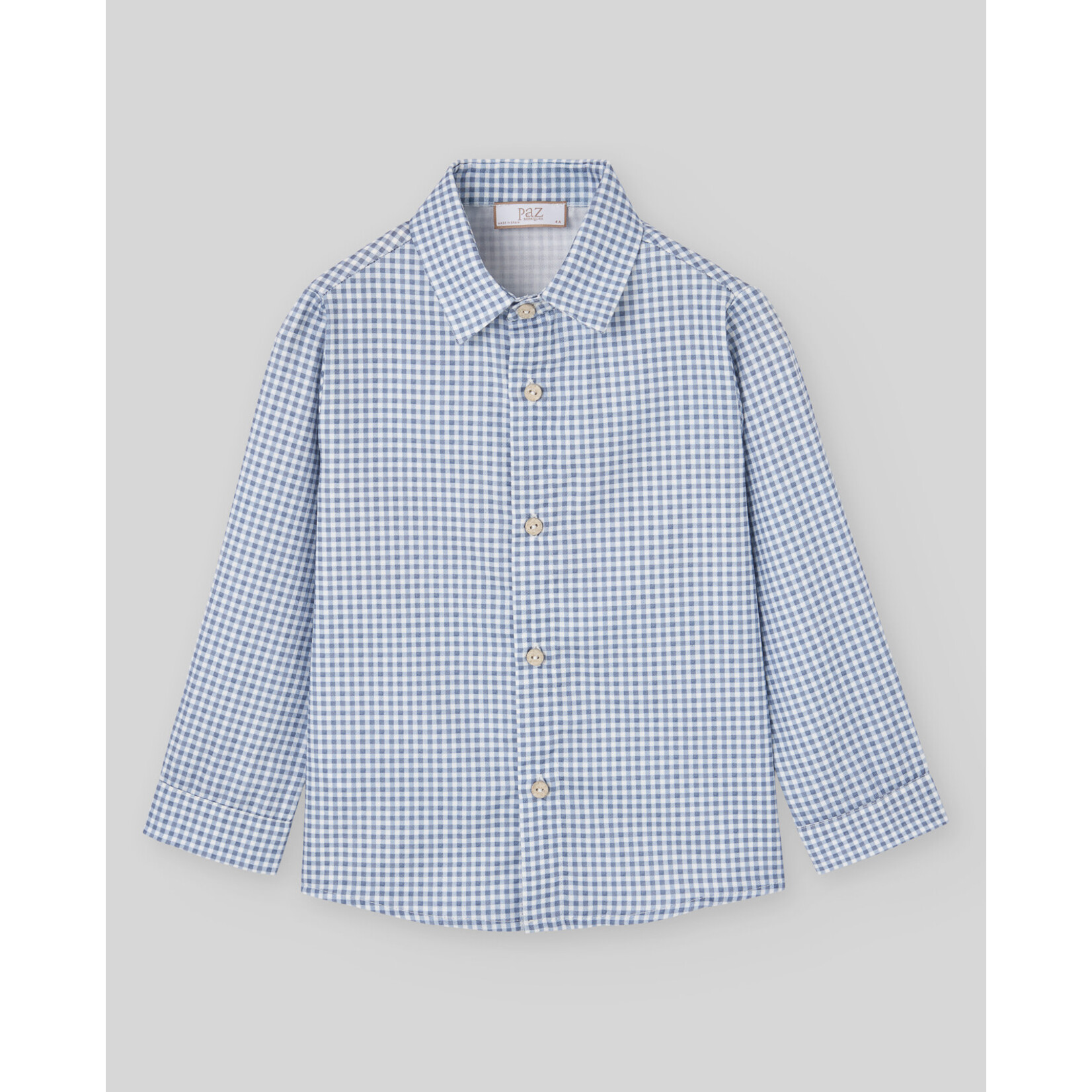 Paz Rodriguez WOVEN INFANT BOY SHIRT "PONTE" 006-154073 Sapphire Blue