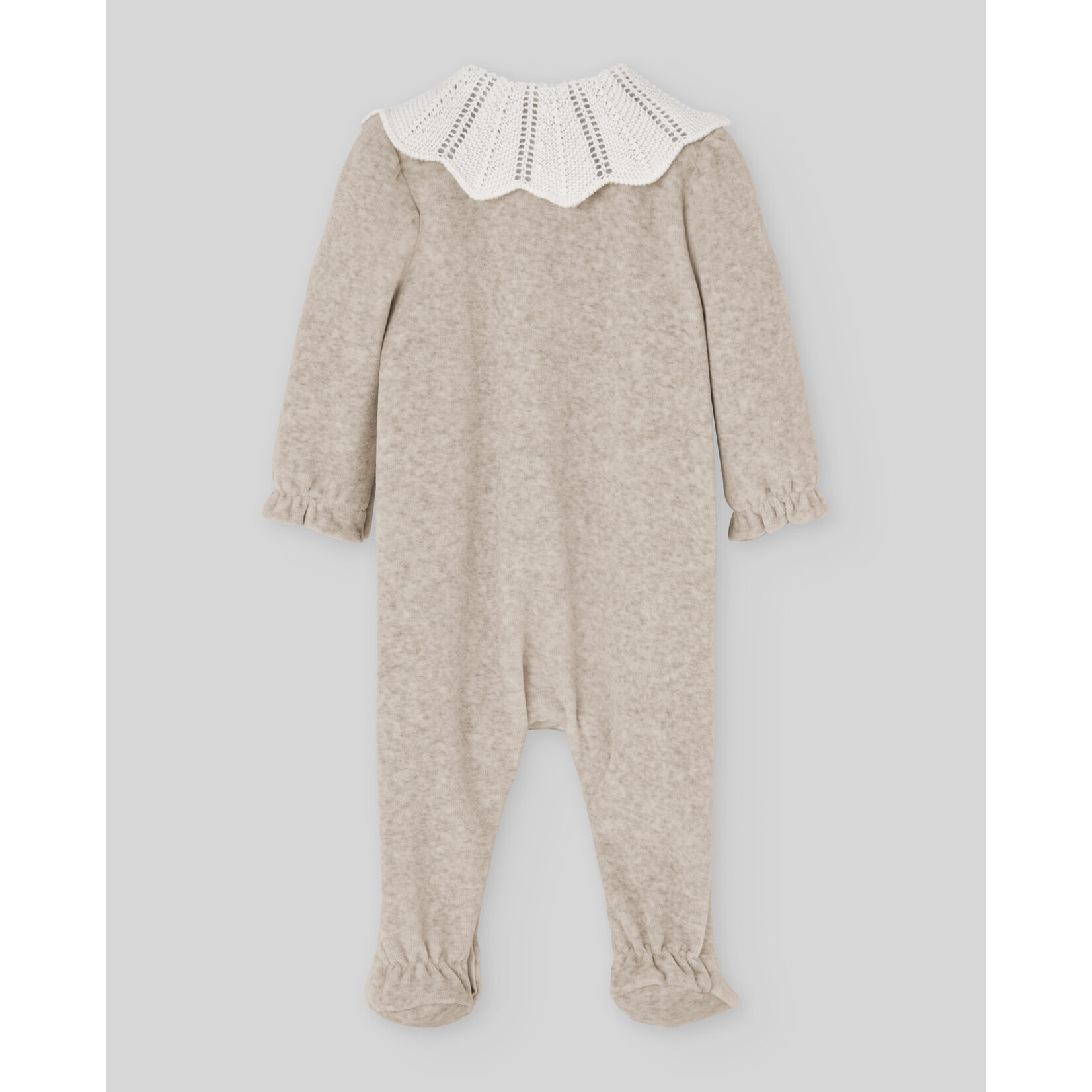 Paz Rodriguez KNIT NEWBORN ROMPER "TERNURA OI 26-27" 005-193768 Ligth Brown