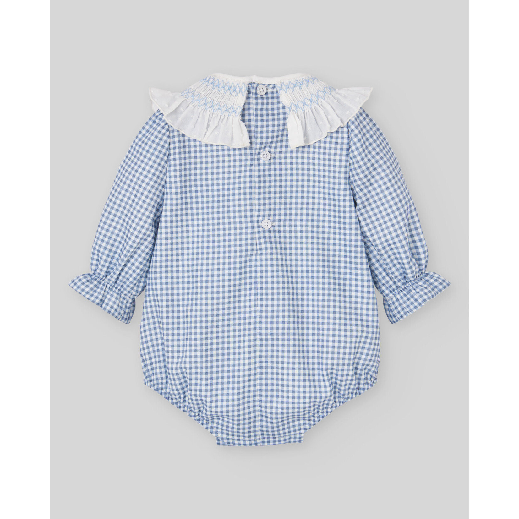 Paz Rodriguez WOVEN NEWBORN ROMPER "PONTE" 005-154071 Sapphire Blue