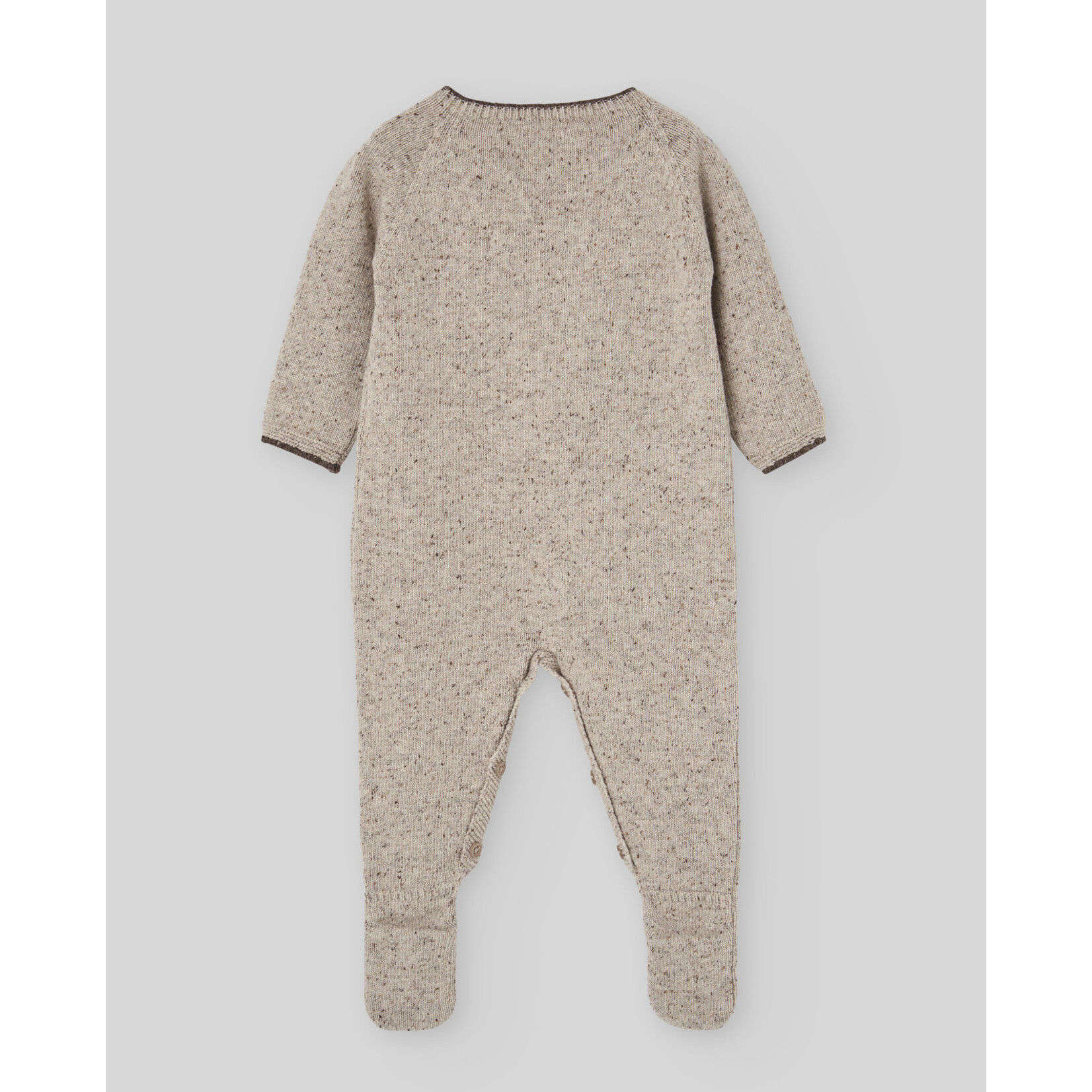 Paz Rodriguez KNIT NEWBORN ROMPER "NOZ" 005-134093 Capuccino