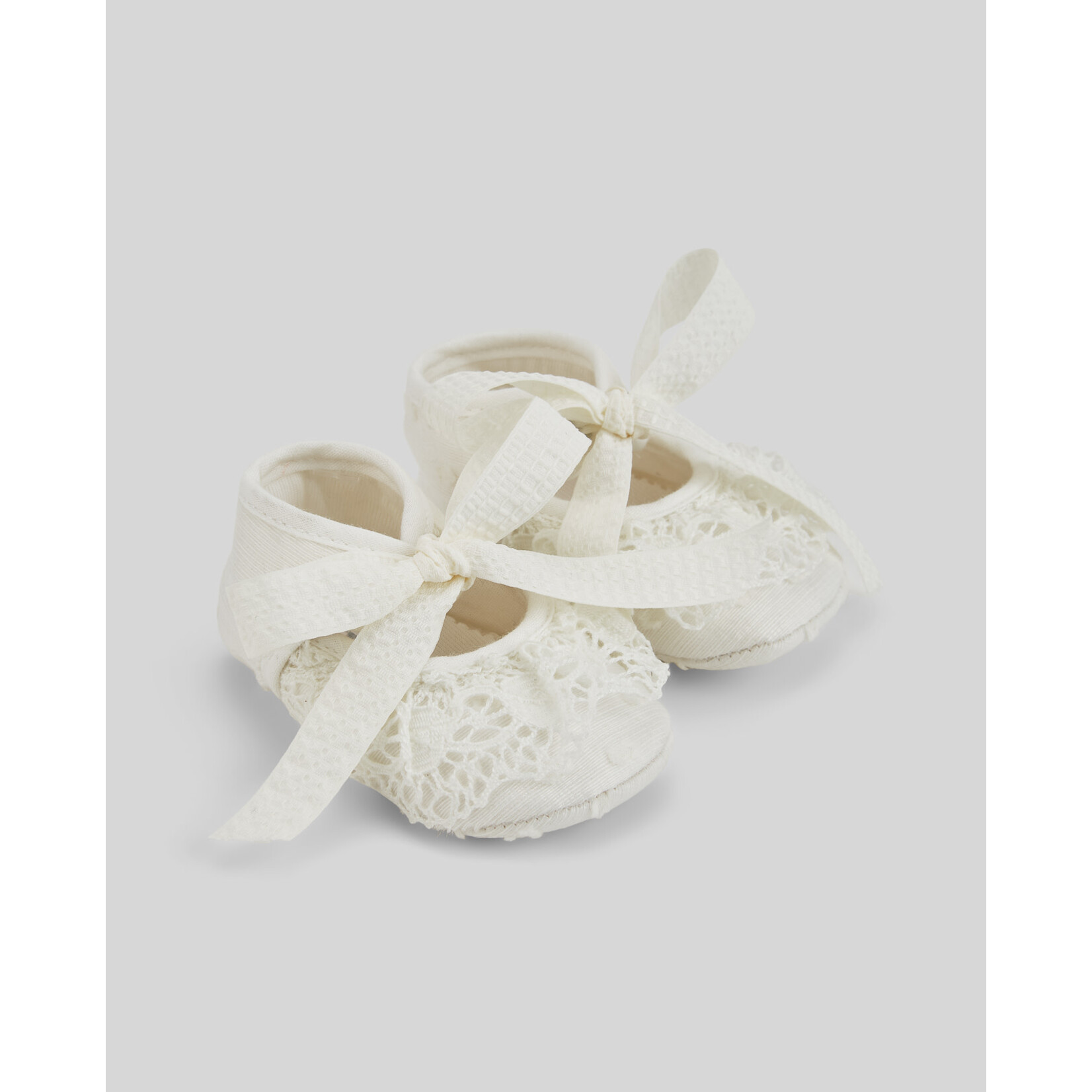 Paz Rodriguez WOVEN NEWBORN SHOES "PAZ OI 26-27" 035-154025 Cream