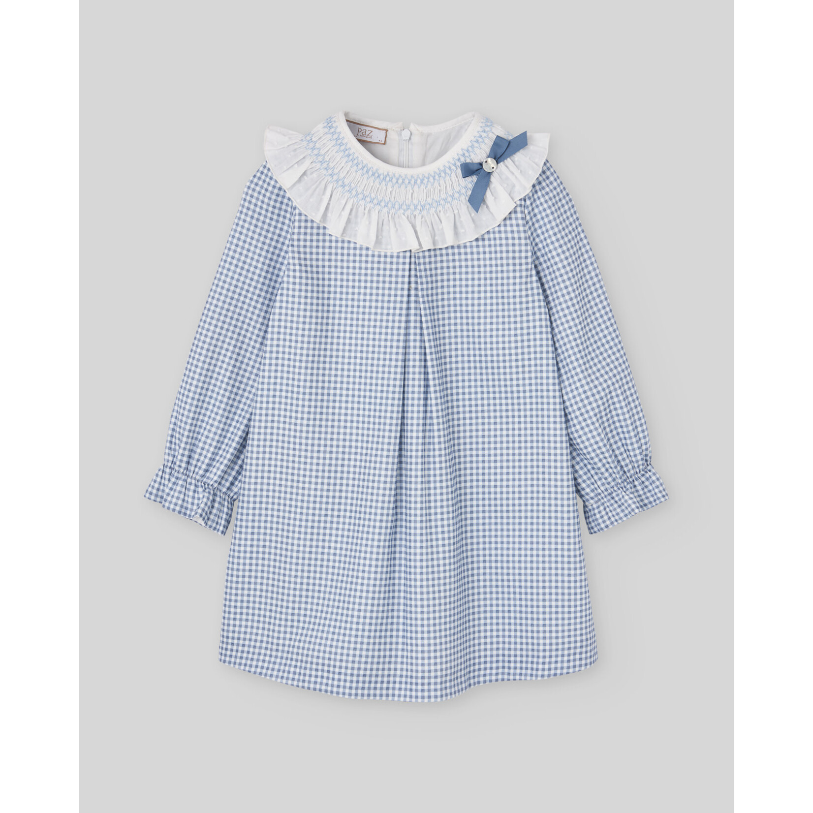 Paz Rodriguez WOVEN INFANT GIRL DRESS "PONTE" 004-154075 Sapphire Blue