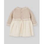 Paz Rodriguez KNIT NEWBORN DRESS "NAI" 004-114215 Light Pink/Cream
