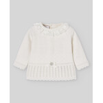 Paz Rodriguez KNIT NEWBORN SWEATER "PAZ OI 26-27" 003-114009 Cream/Cream