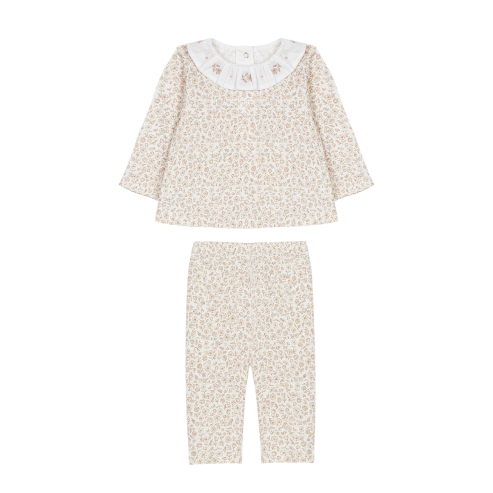 Patachou CONJUNTO  - NEWBORN SOFT - INVERNO 2026 6209 20 00 BEIGE FLOWERS F26-132