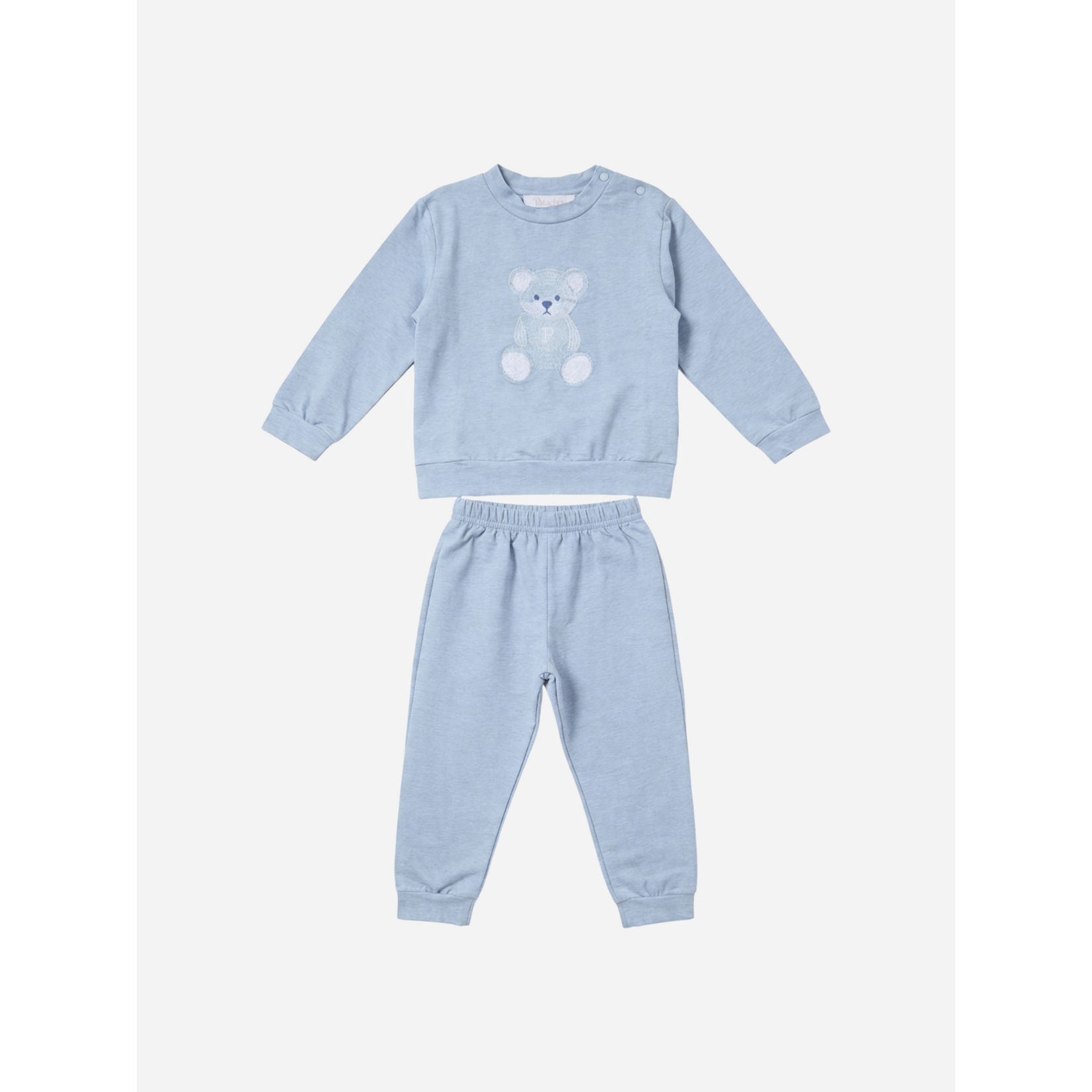 Patachou JERSEY SET BEAR BOY LIGHT BLUE INDIGO