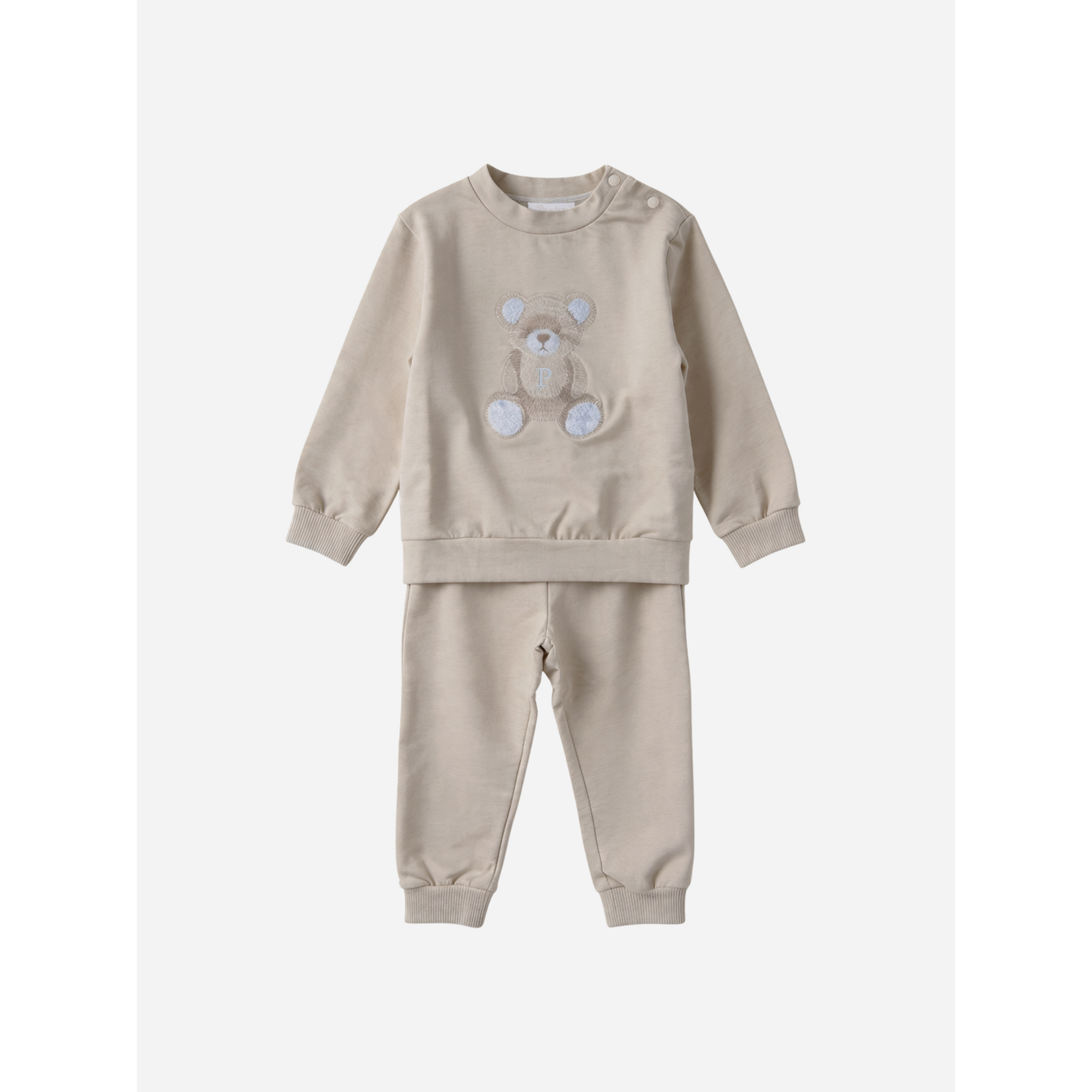 Patachou JERSEY SET BEAR BOY BEIGE MELANGE