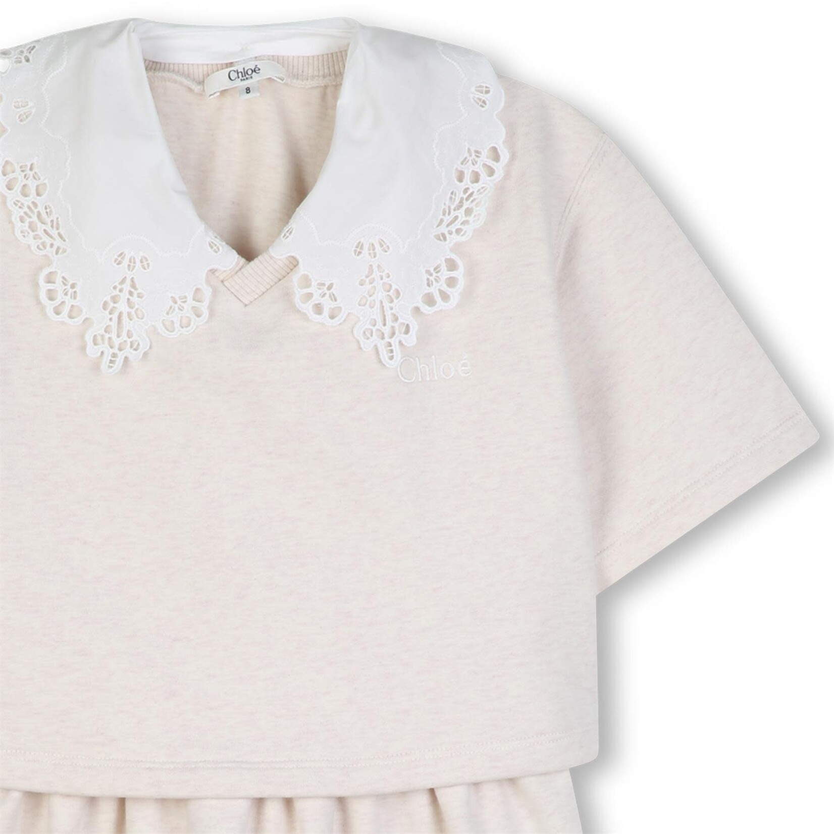 CHLOE ROBE MANCHES COURTES Beige C21243