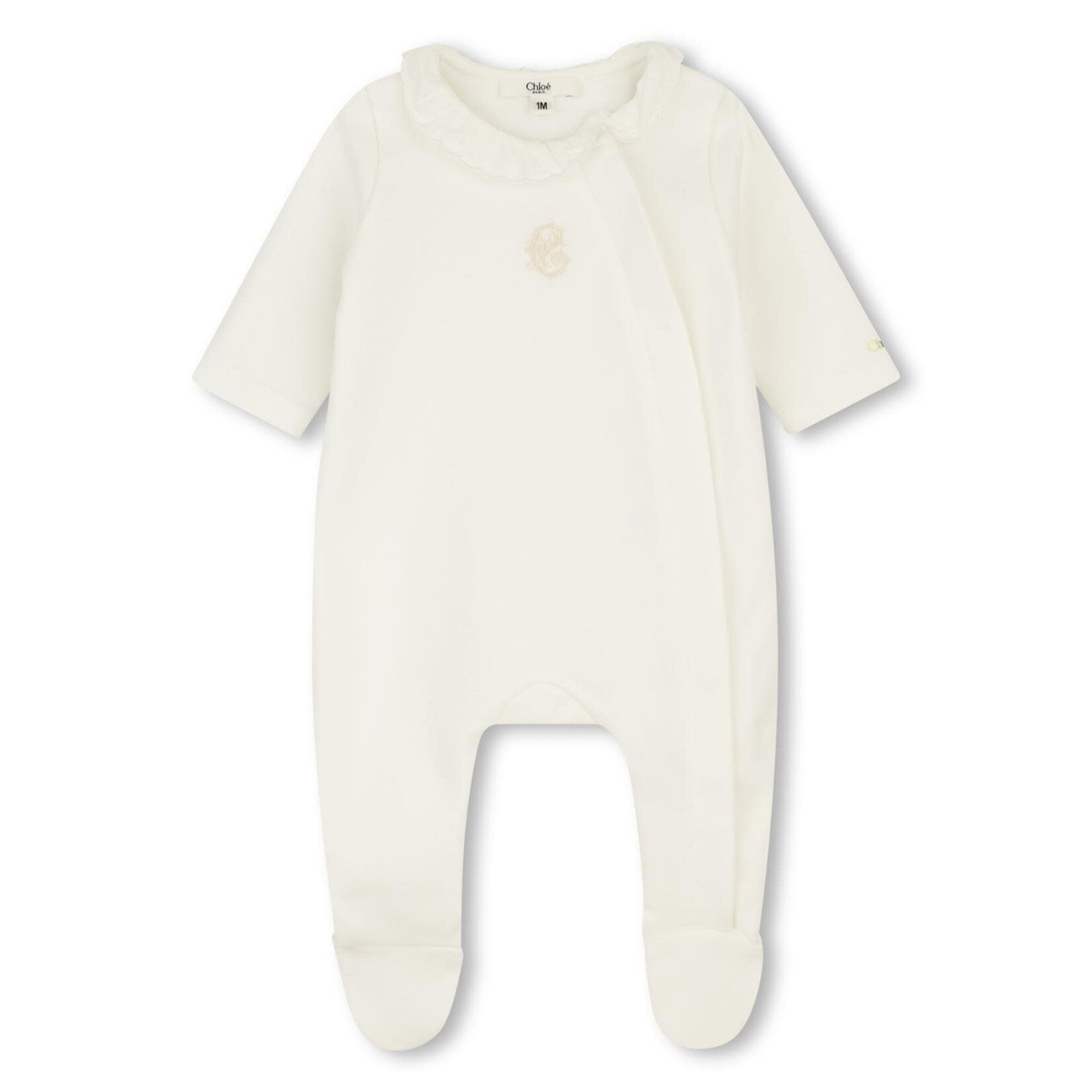 CHLOE ENS.PYJAMA+BAVOIR+BONNET Blanc C21367