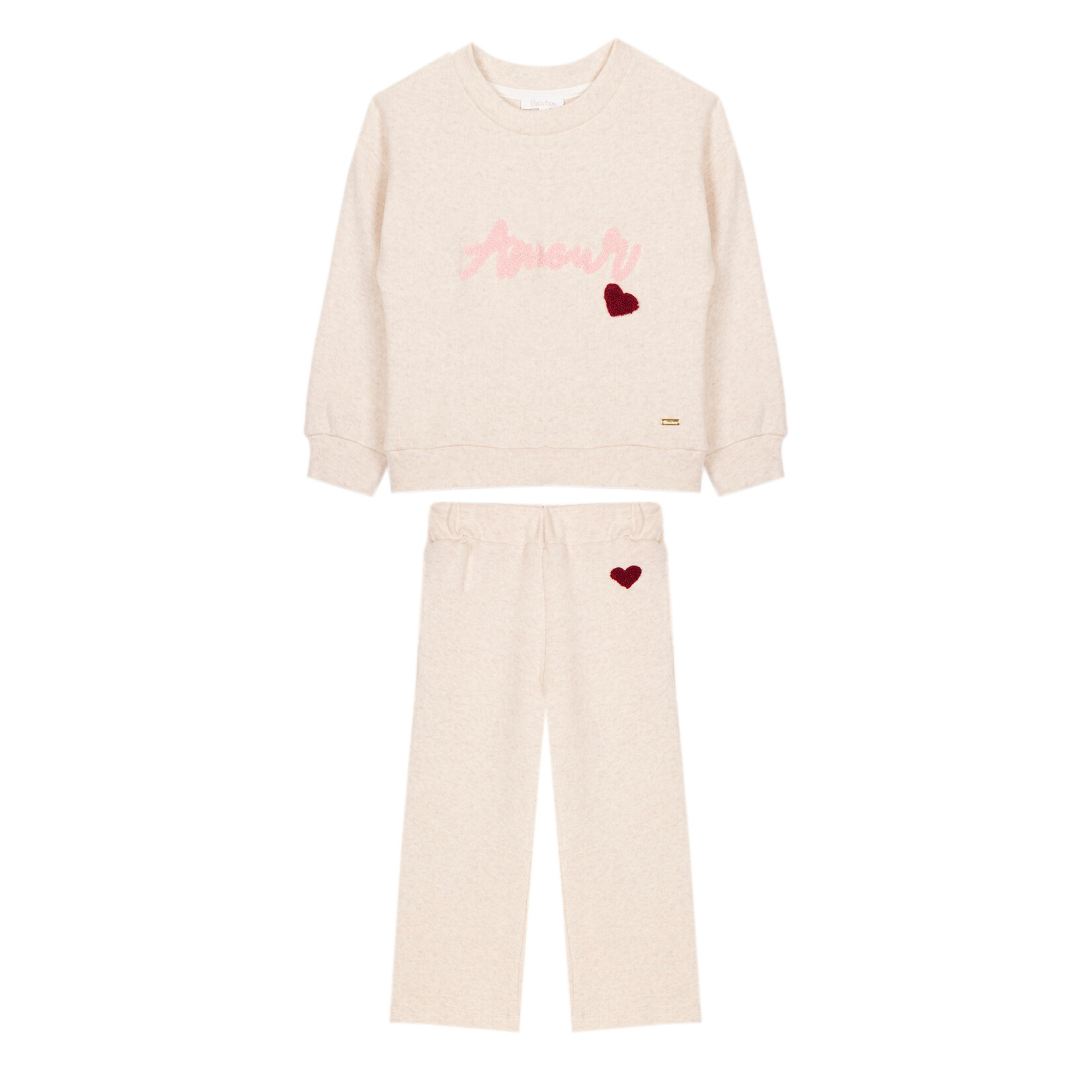 Patachou CONJUNTO  - KIDS GIRL BLUSH PINK - INVERNO 2026 6104 22 00 BEIGE MELANGE