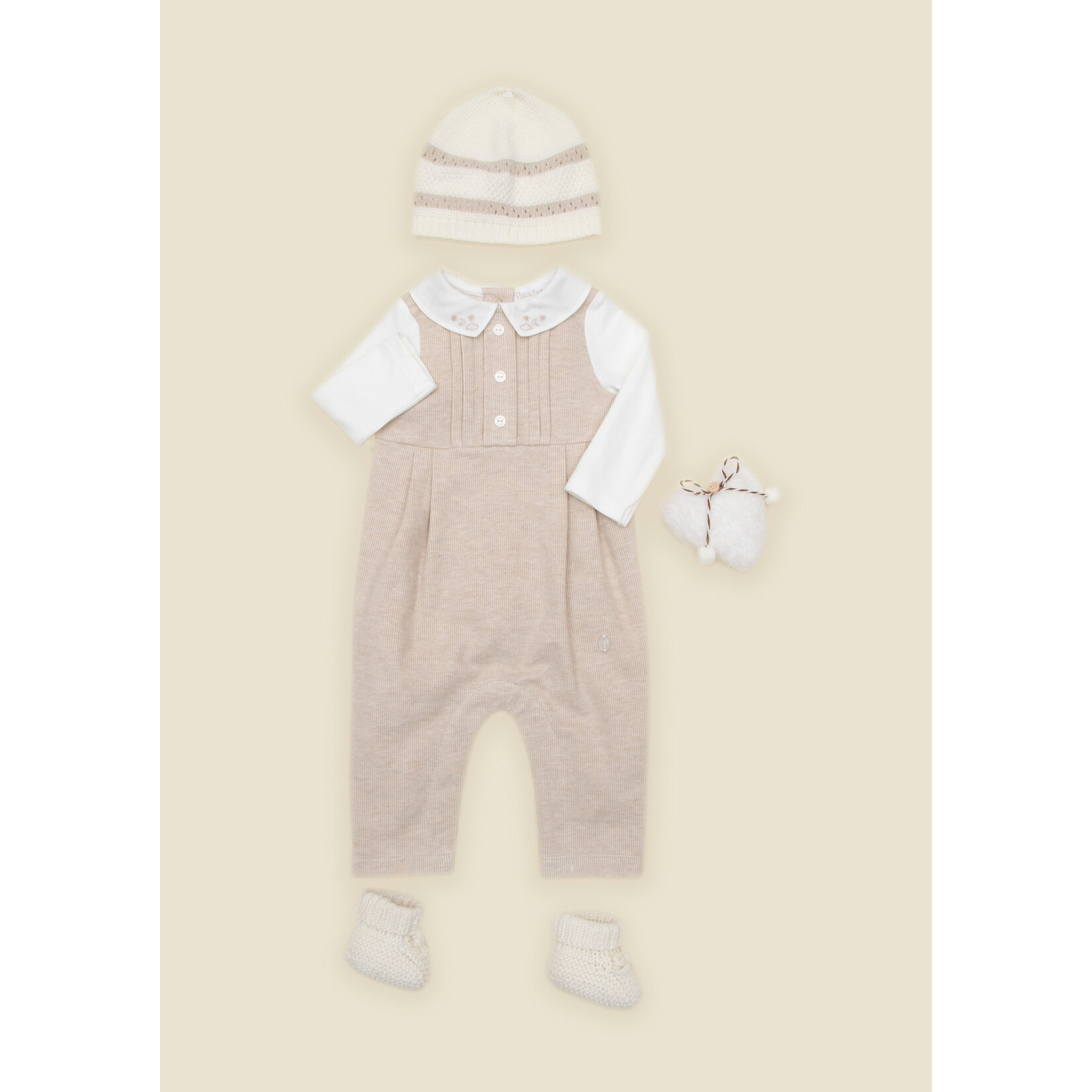 Patachou MACACÃO - NEWBORN SOFT - INVERNO 2026 6209 20 00 BEIGE MELANGE