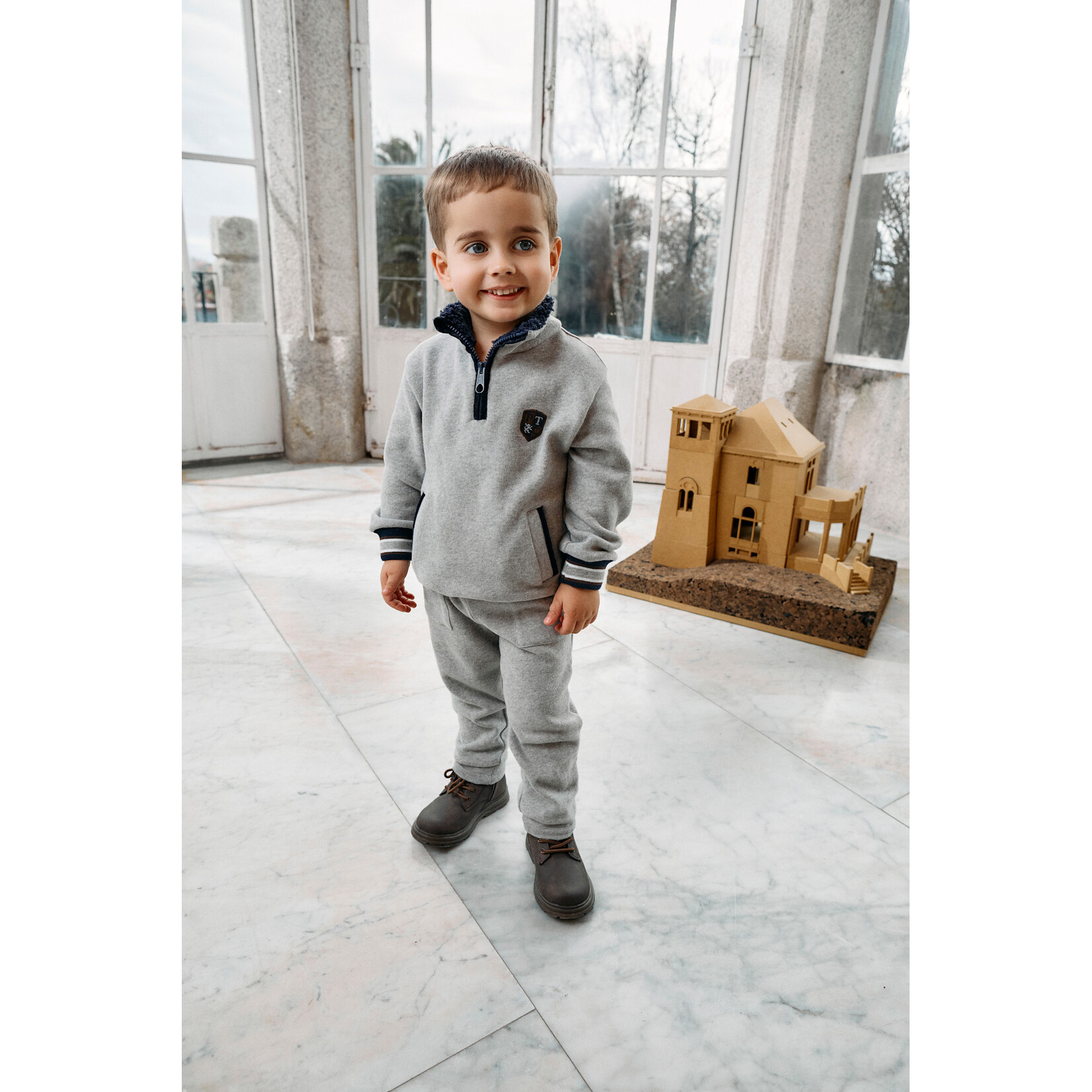 Patachou SWEATER - MINI BOY CITY - INVERNO 2026 6110 30 91 MELANGE GREY