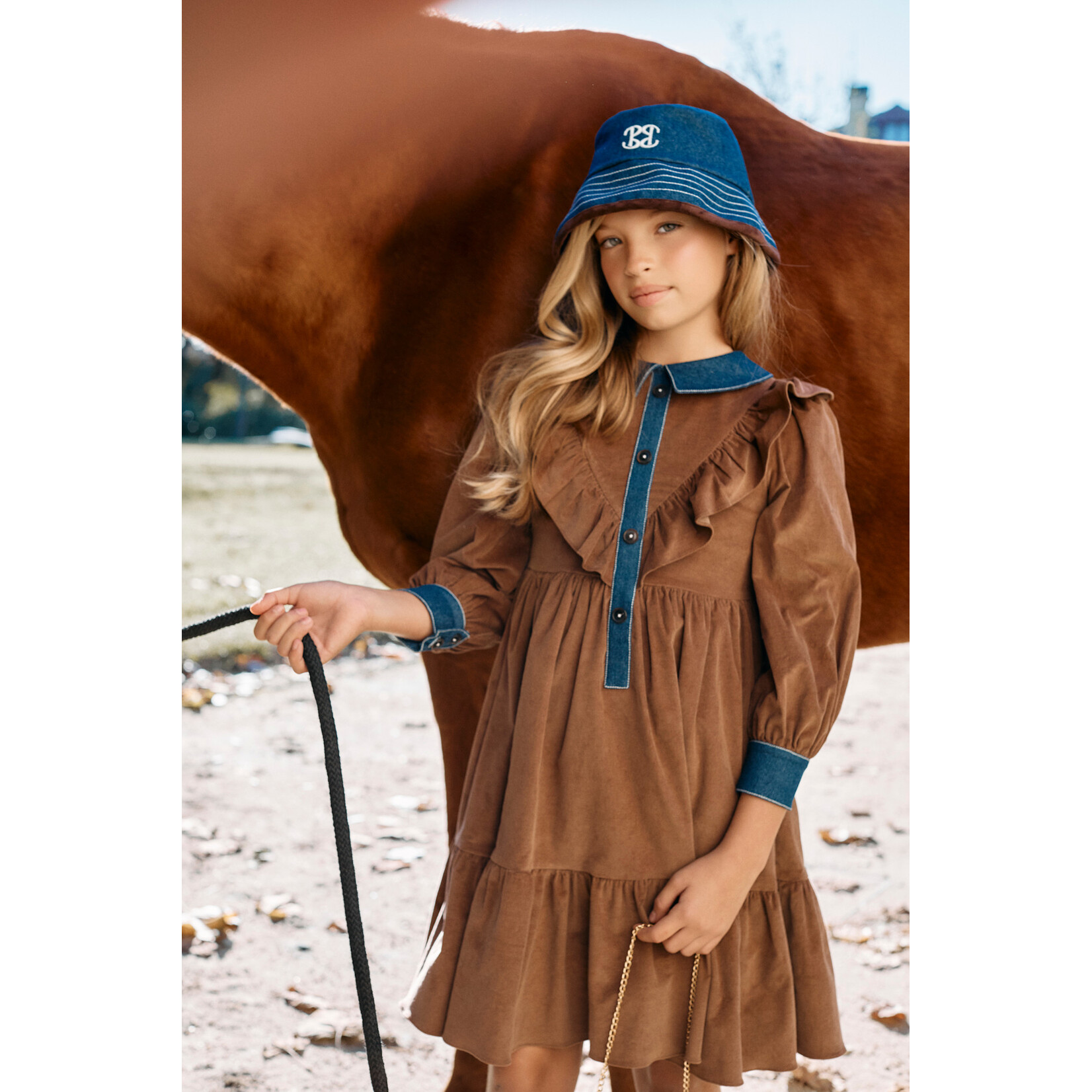 Patachou VESTIDO-KIDS GIRL CHOCOLATE- INVERNO 2026 6204 43 00 MOKA