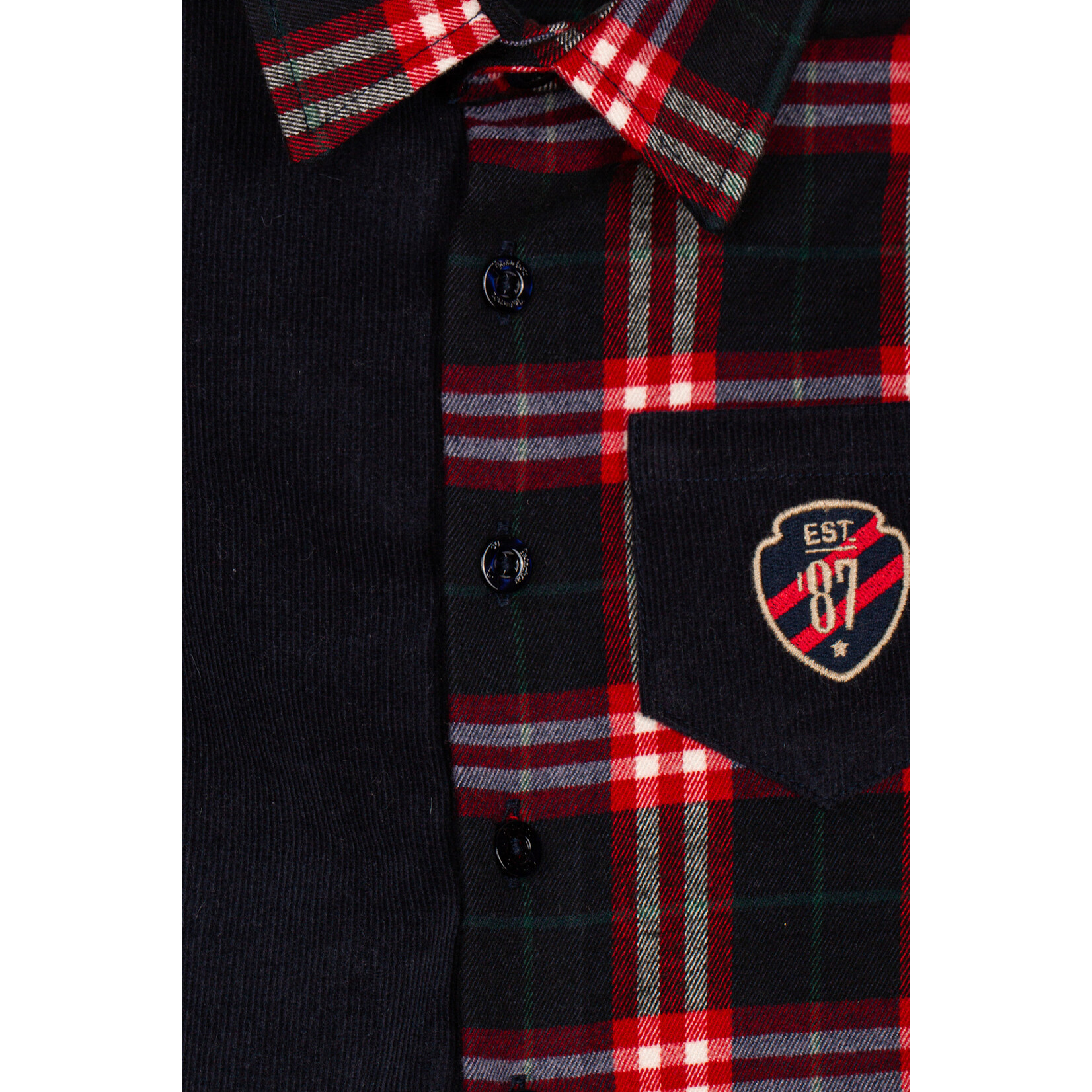 Patachou CAMISA - MINI BOY BALMORAL - INVERNO 2026 6205 30 00 BLUE BEIGE CHECK F26-147