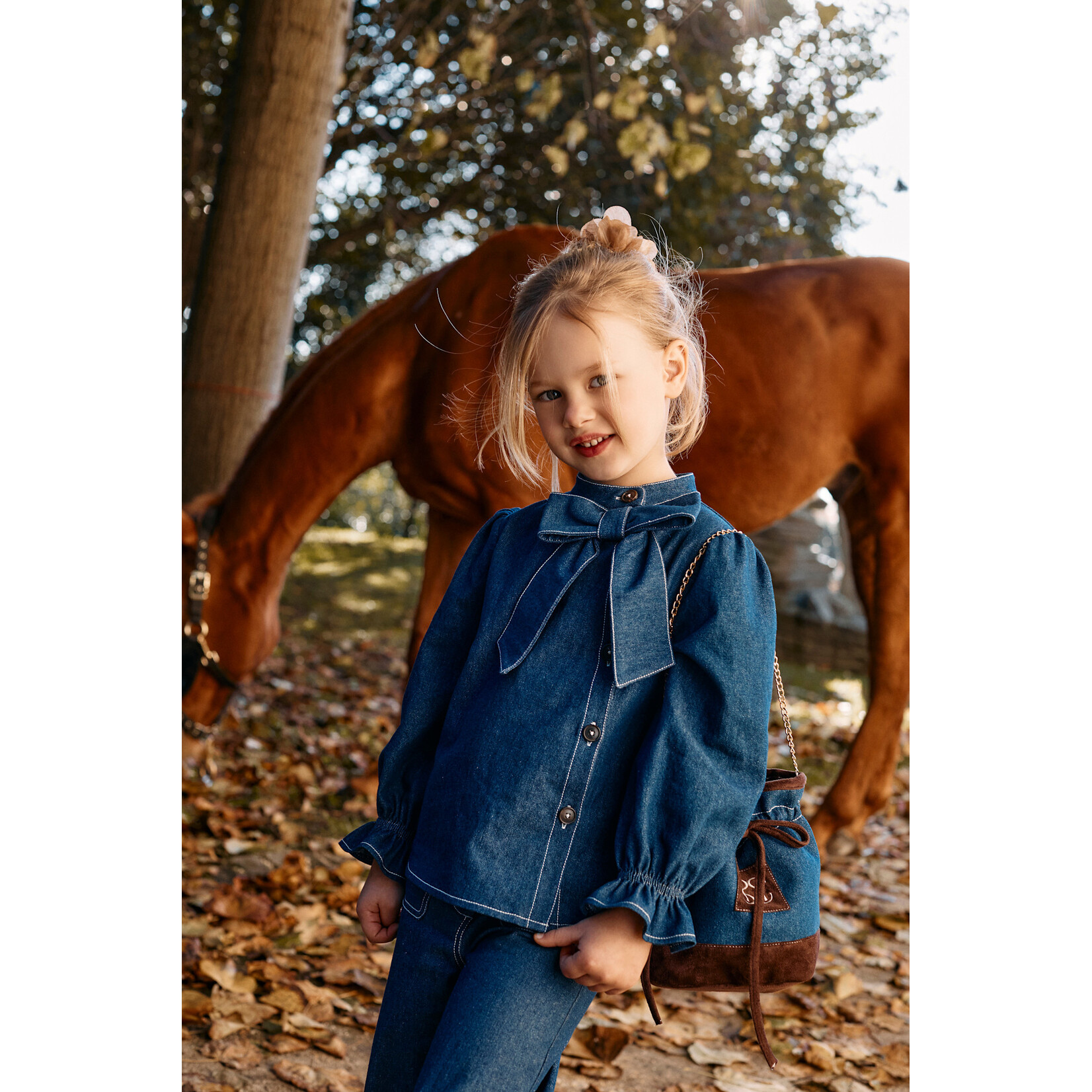 Patachou BOLSA - KIDS GIRL CHOCOLATE - MENINA INVERNO 2026 6214 90 00 BLUE DENIM