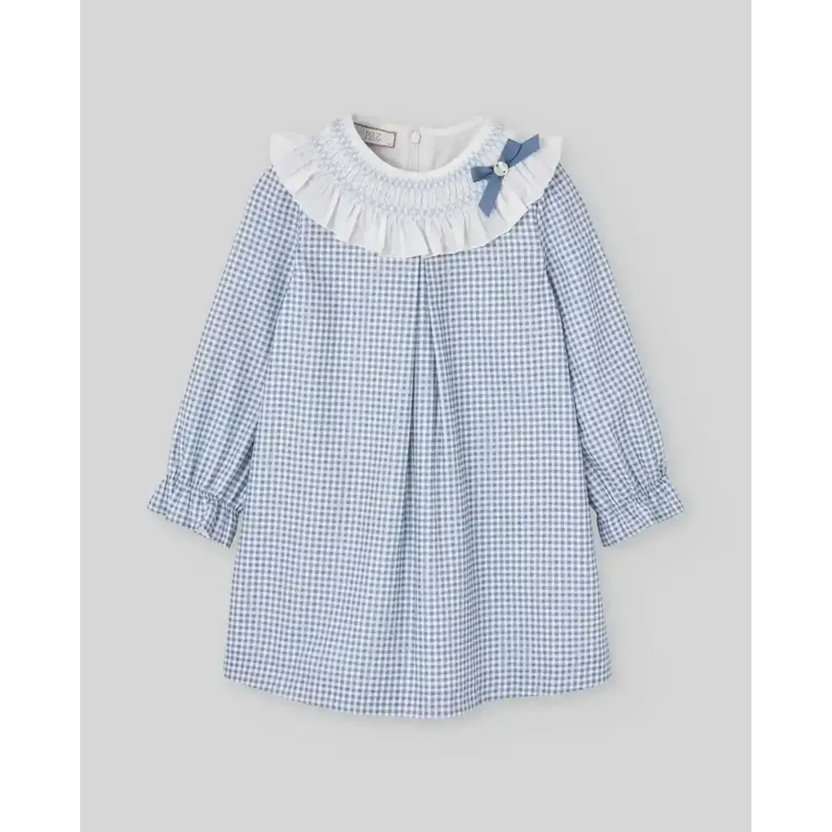 Paz Rodriguez WOVEN INFANT GIRL DRESS "PONTE" 004-154075 Sapphire Blue