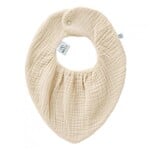 Baby Leroy: Bavoir-bandana bambou/ gaze biscuit
