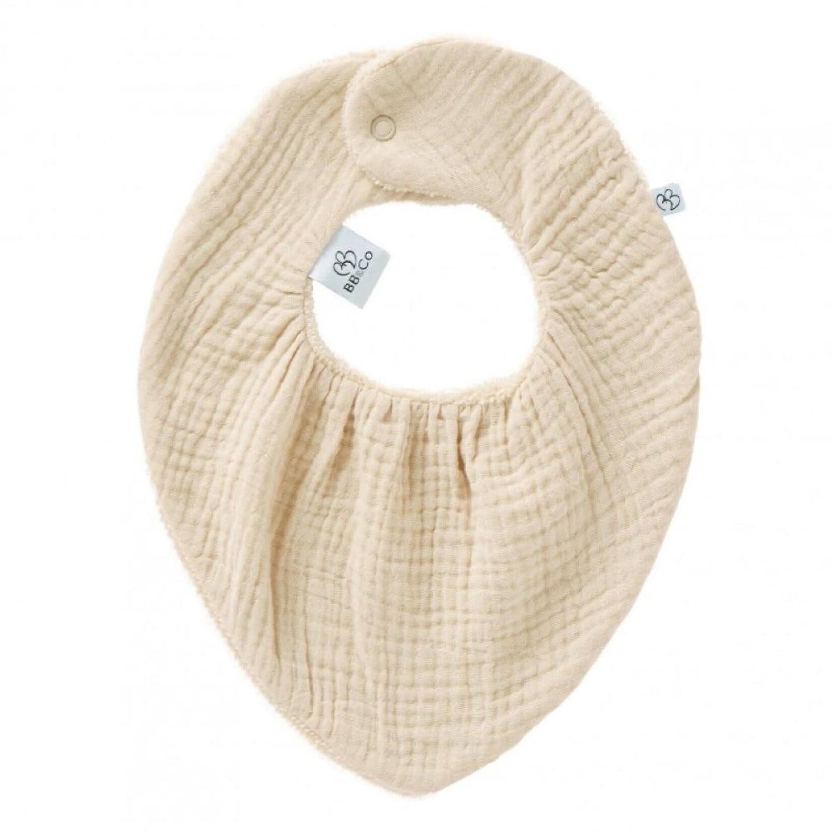 Baby Leroy: Bavoir-bandana bambou/ gaze biscuit