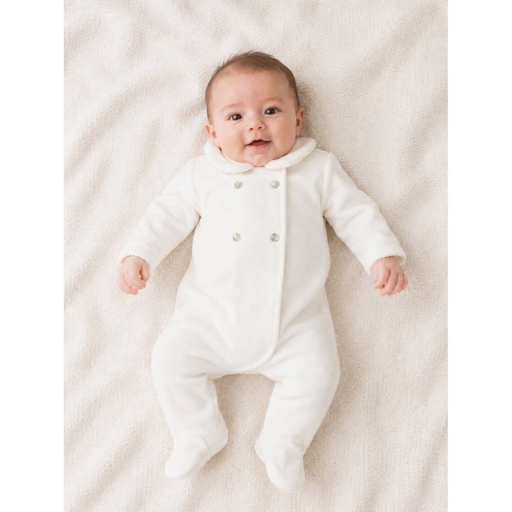 Living Nature Babypakje Jamie velours ecru