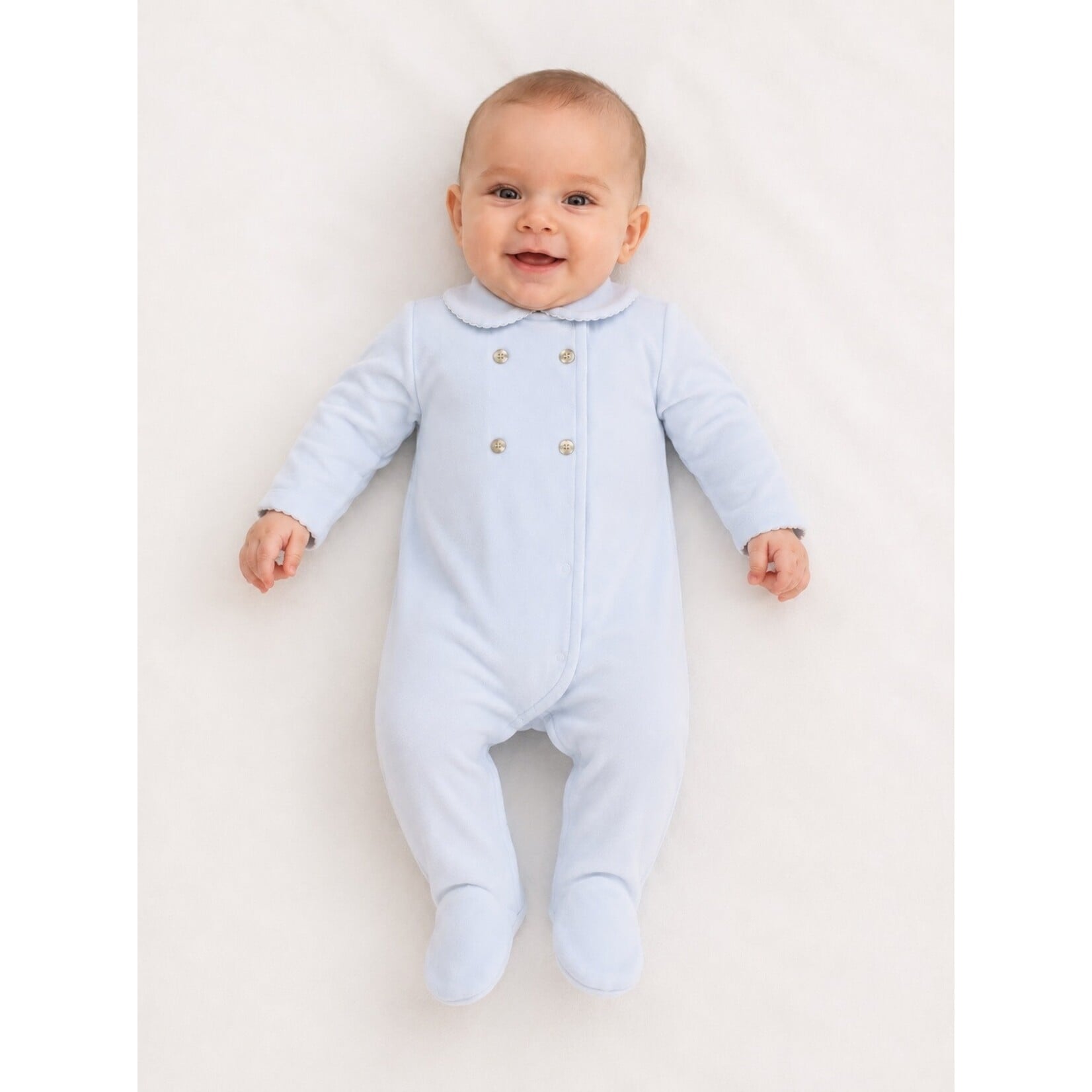 Living Nature Babypakje Jamie velours blauw