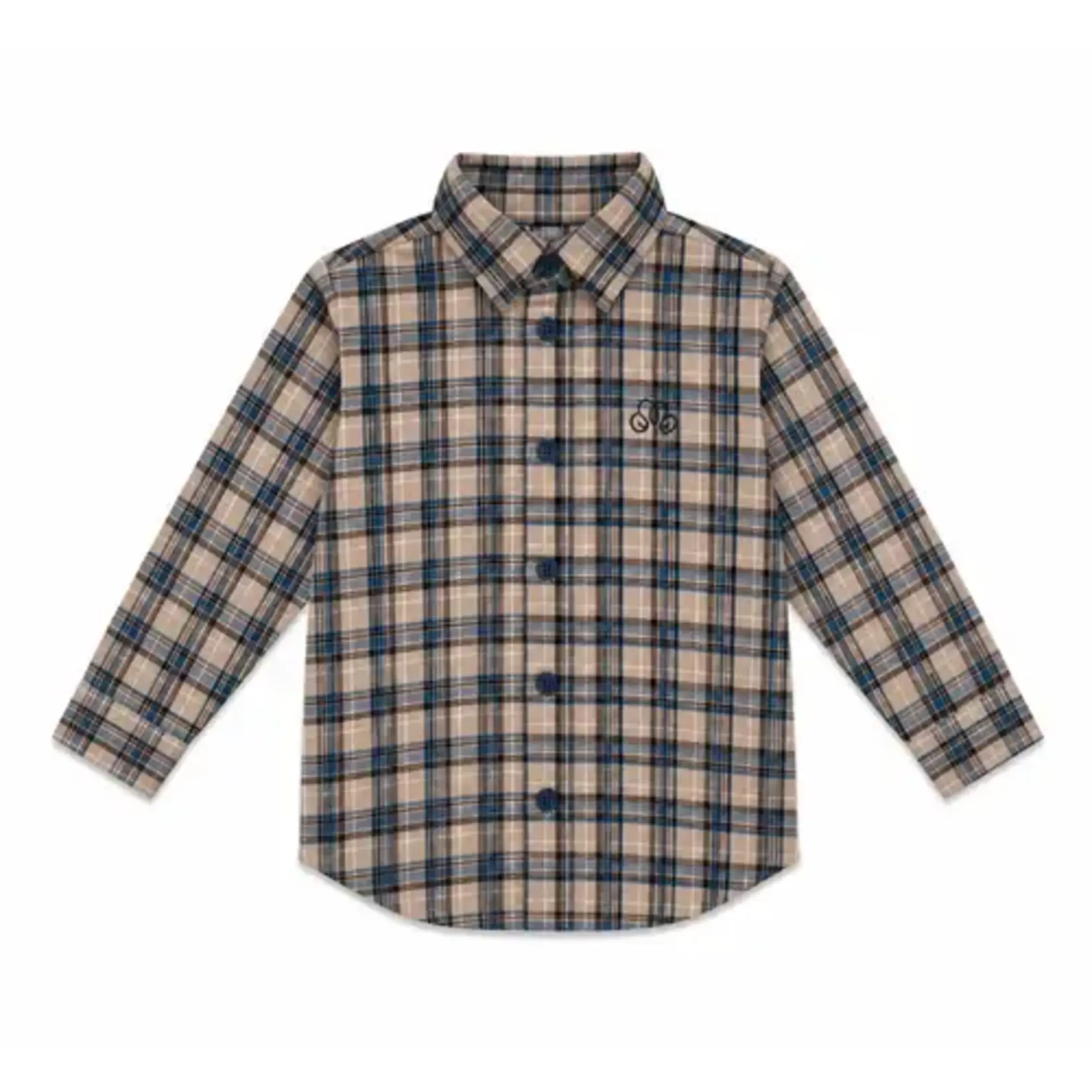 Natini SHIRT SQUARE ARTHUR BEIGE-BLUE