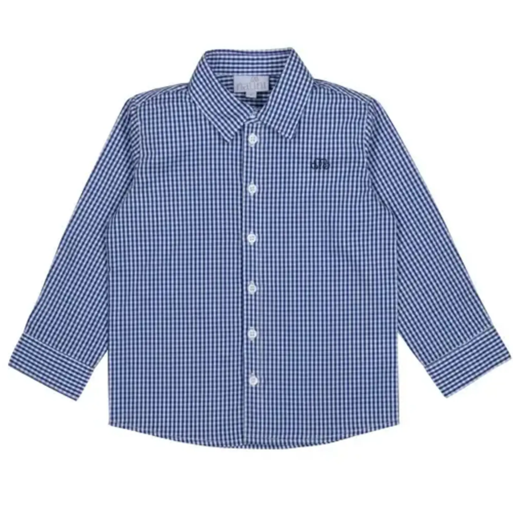 Natini SHIRT PIERROT VICHY DB DARK BLUE