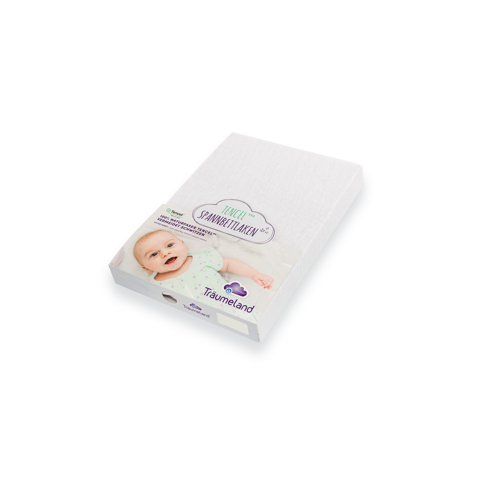 Traumeland Baby Leroy: Hoeslaken tencel white 60x120 & 70x140