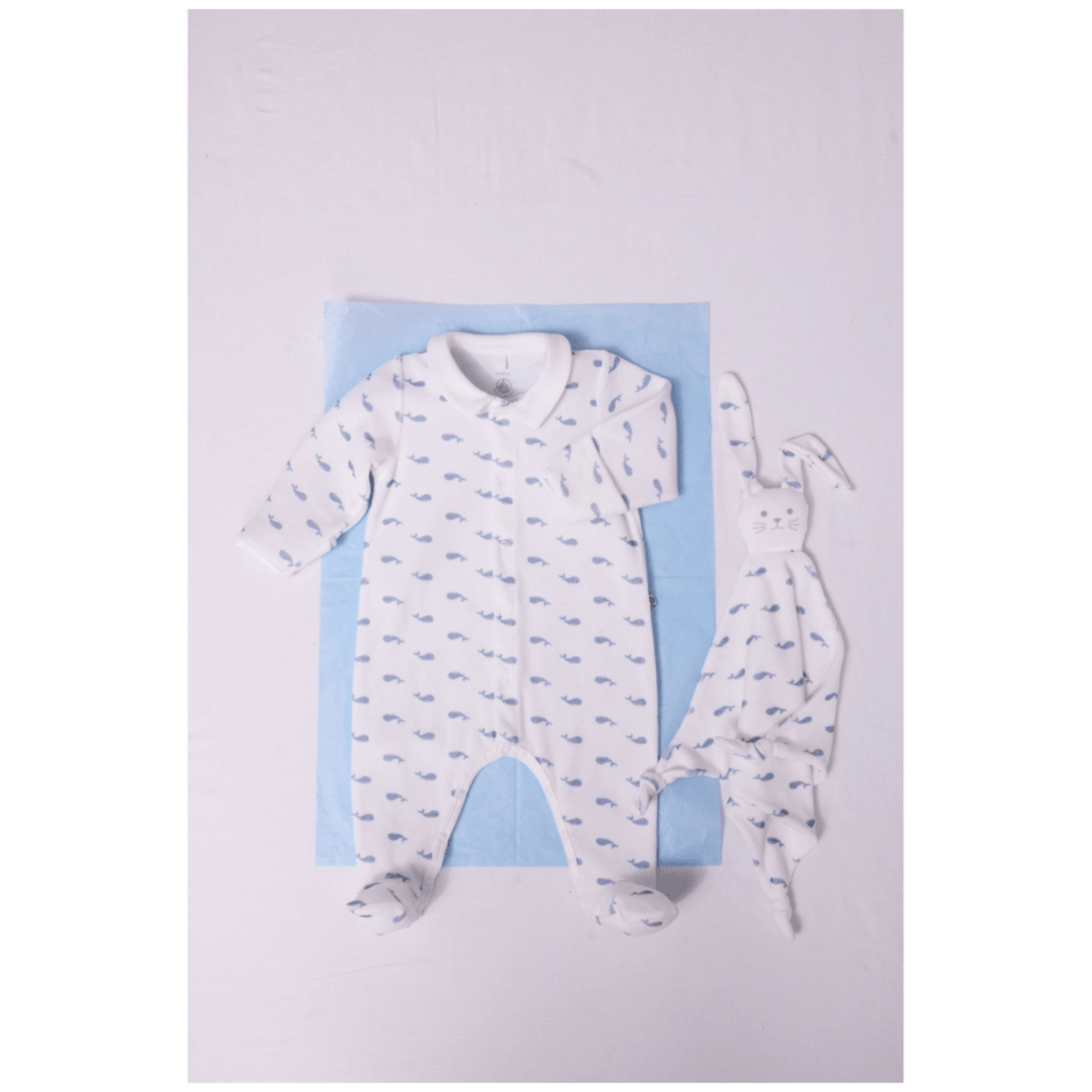 Petit Bateau Baby Hillemans: DORS BIEN MARSHMALLOW/RIVIERA A0GAB 1M
