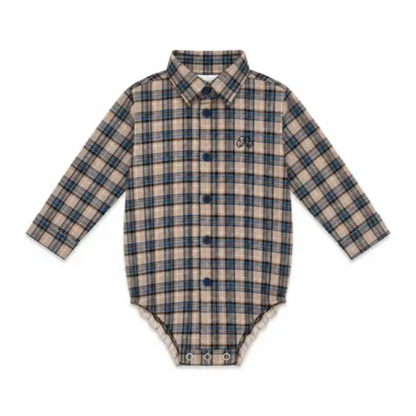 Natini BODYSHIRT SQUARE ARTHUR BEIGE-BLUE