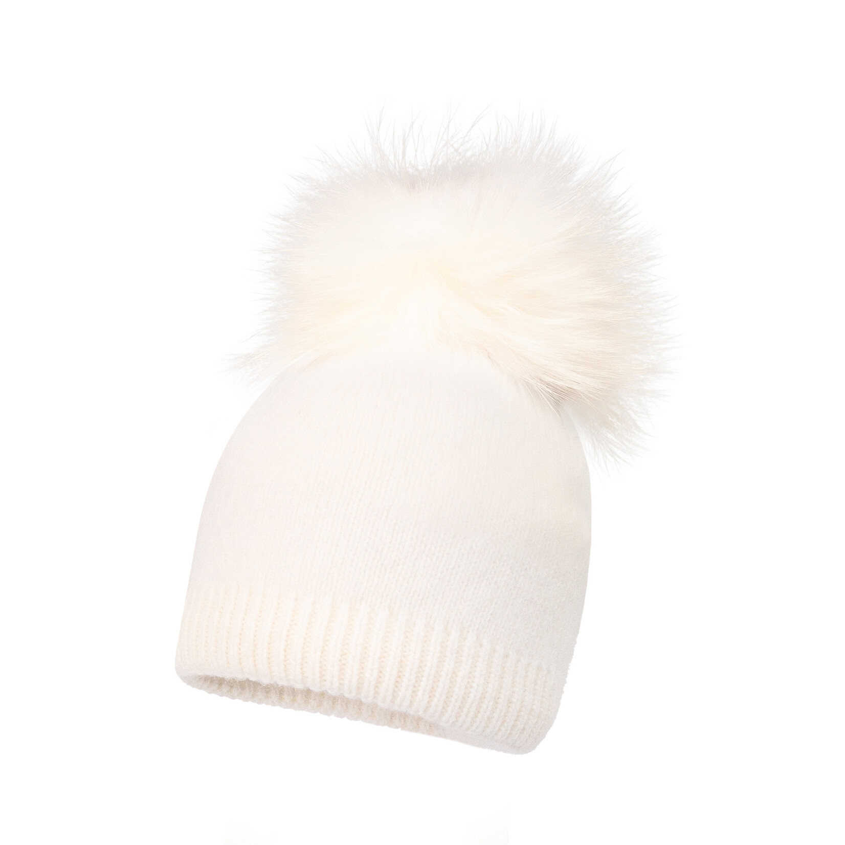 Jamiks MADS merino I (raccoon fur) Hat  ecru JZI147