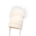 Jamiks LAURINA merino I (raccoon fur) Hat  ecru JZI233