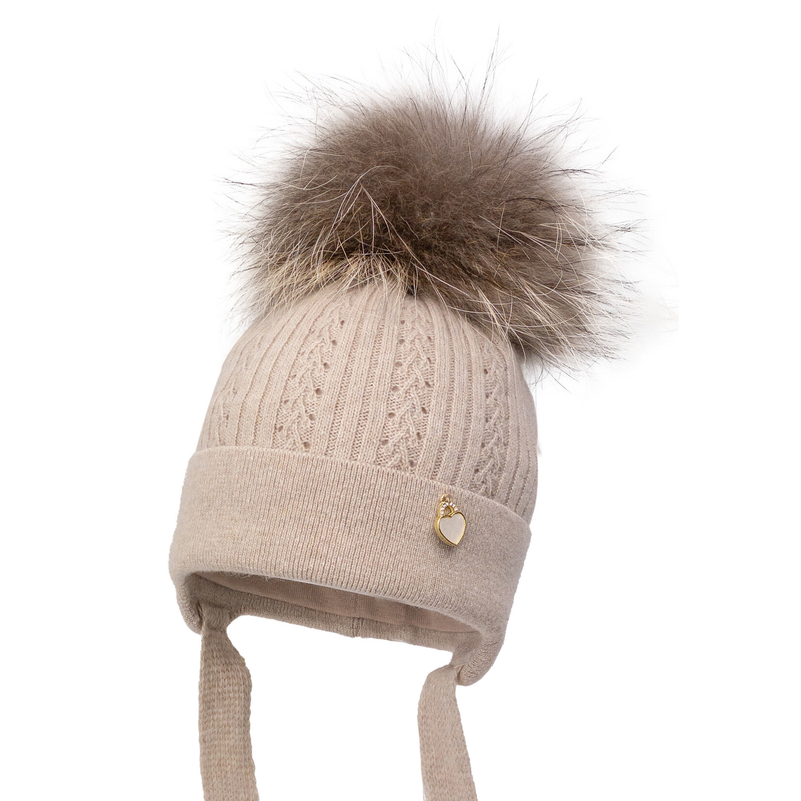 Jamiks KORINA I (raccoon fur) Hat  latte JZI100