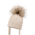 Jamiks LAURINA merino I (raccoon fur) Hat  beige JZI233