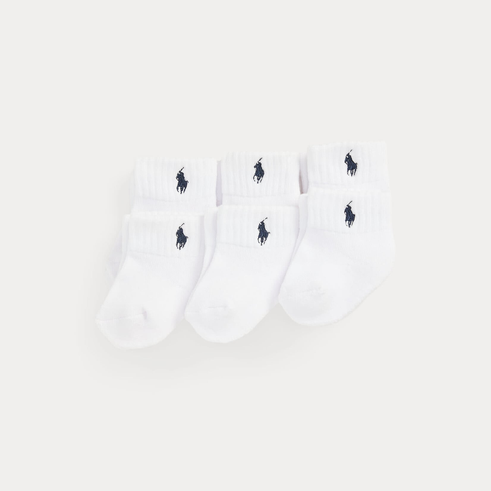 Ralph Lauren Baby Deloof: BB CLSSC 6PK-ANKLE-6 PACK NAVY/WHITE 0/6M