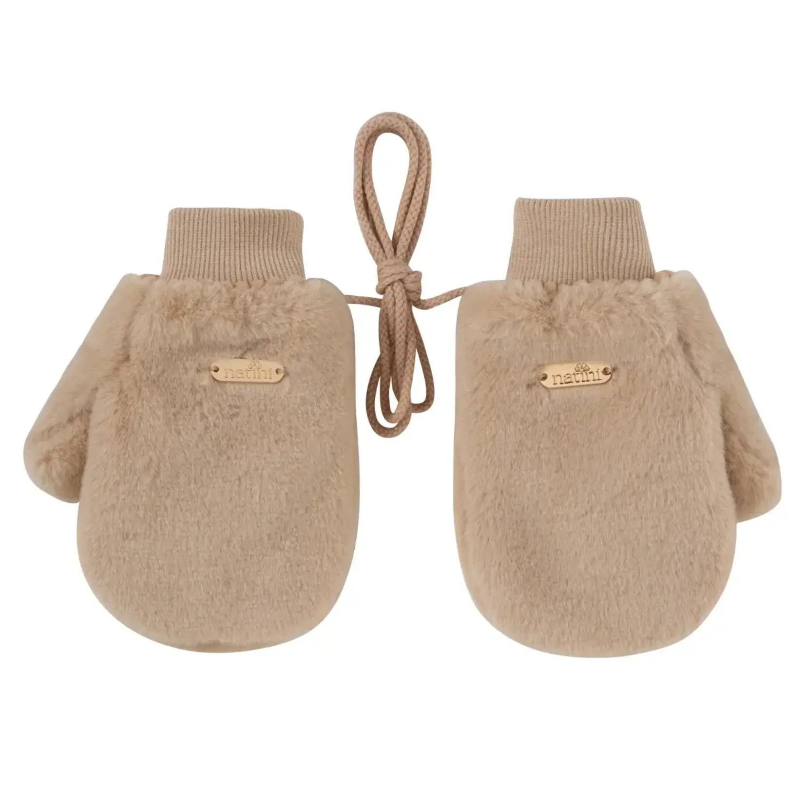 Natini MITTENS FUR DOTTY BEIGE