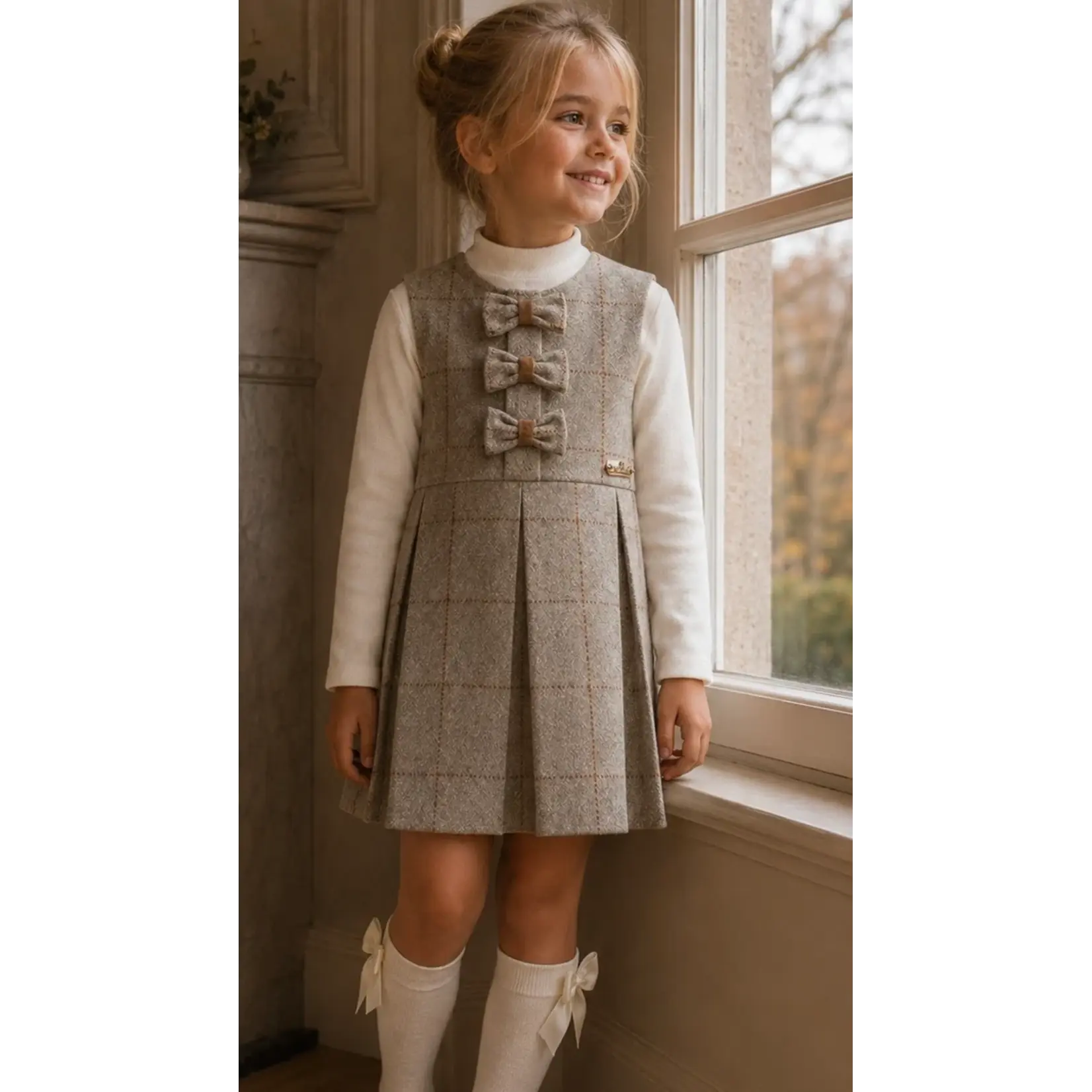 Natini DRESS CASSIE SQUARE BEIGE