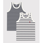 Petit Bateau Set van 2 gestreepte jongenshemdjes