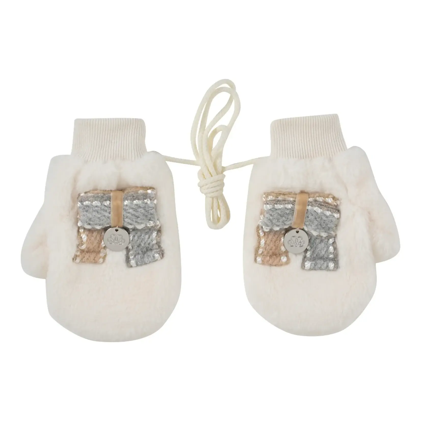 Natini MITTENS DOUBLE BOW OFFWHITE