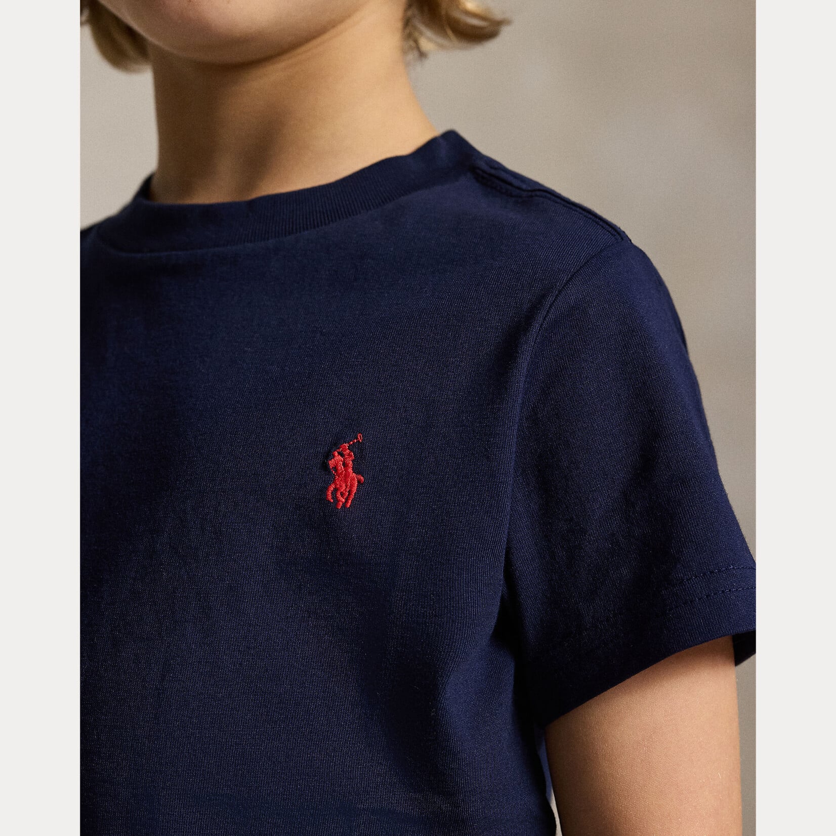 Ralph Lauren COTTON JERSEY CREWNECK TEE CRUISE NAVY
