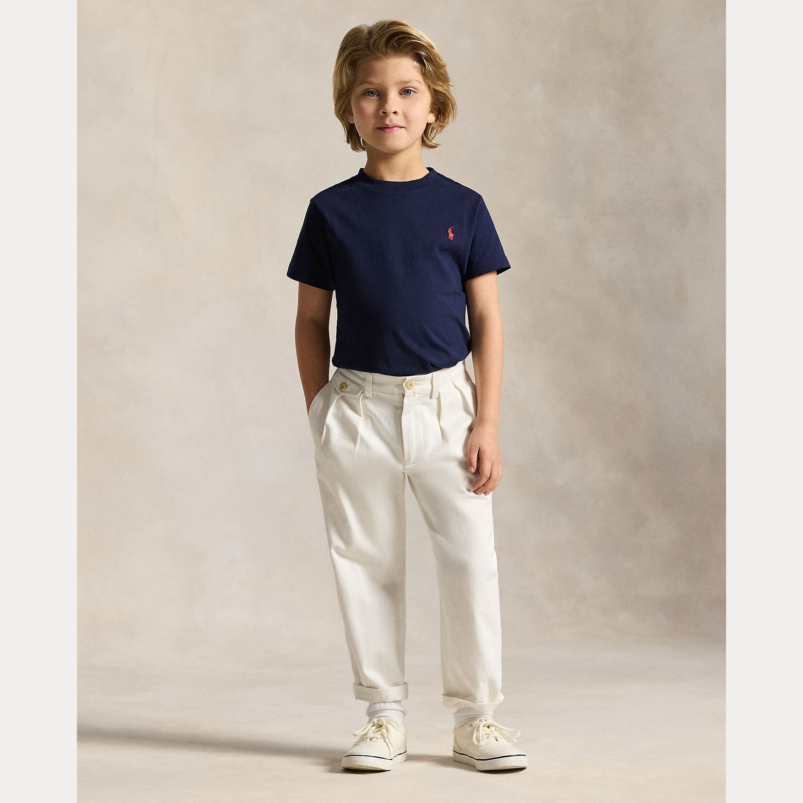 Ralph Lauren COTTON JERSEY CREWNECK TEE CRUISE NAVY