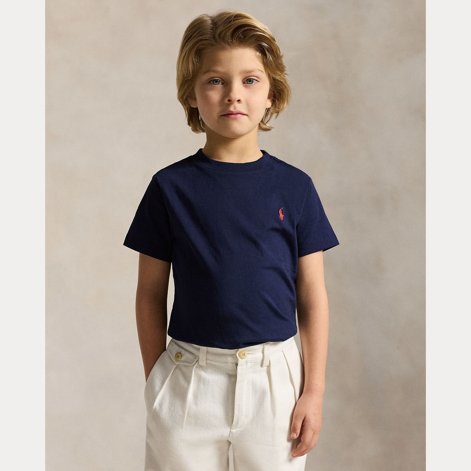 Ralph Lauren COTTON JERSEY CREWNECK TEE CRUISE NAVY
