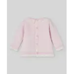 Paz Rodriguez KNIT NEWBORN SWEATER "NAI" 003-114210 Light Pink/Cream
