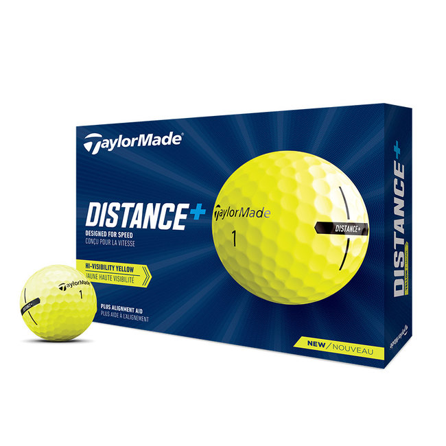 TaylorMade - Distance+ - golfbal - geel