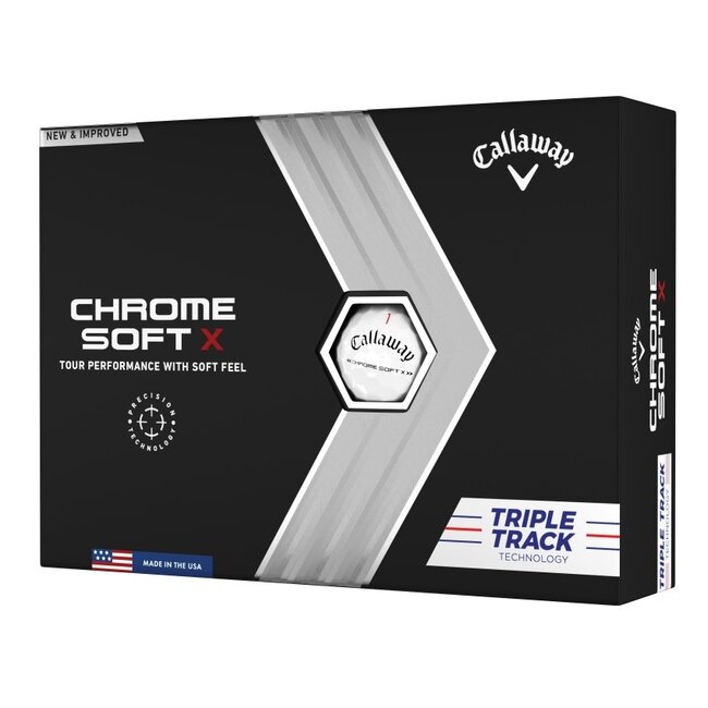 Callaway - Chrome Soft X - Triple Track - Golfbal - Wit