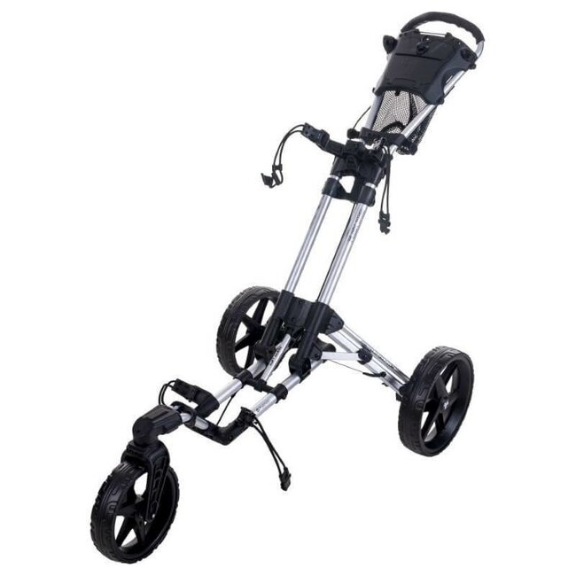 Fastfold Flex 360 Golftrolley met 3 wielen zilver zwart