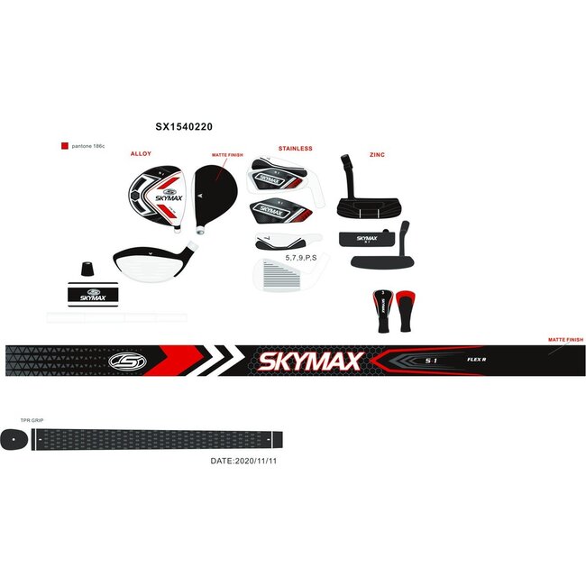 Skymax S1 complete set heren graphite rechtshandig