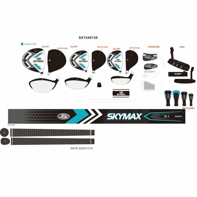 Skymax S1 Half Set Woman Graphite rechtshandig