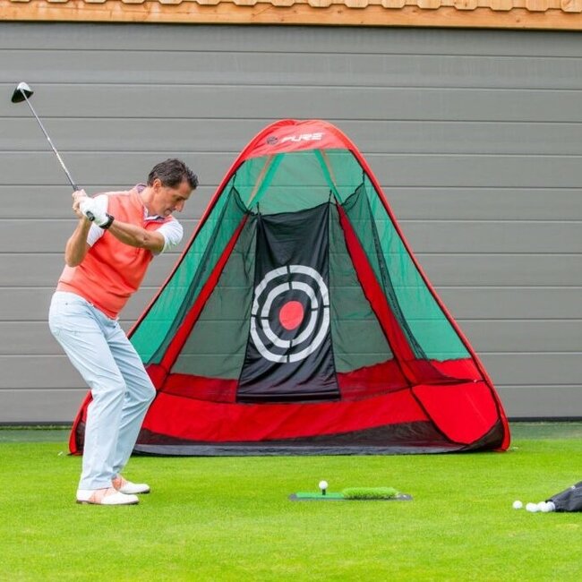DriehoekPop-up Golf Trainingnet Pure2Improve