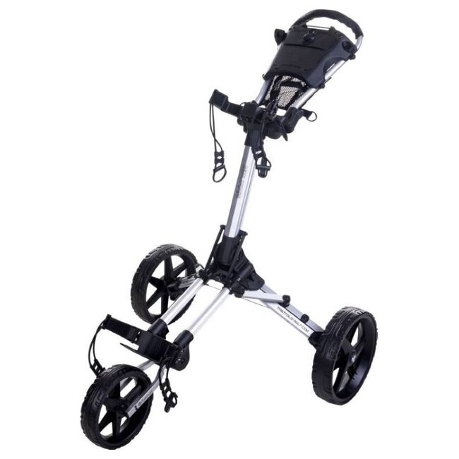 Fastfold Square Golftrolley met 3 wielen zilver zwart