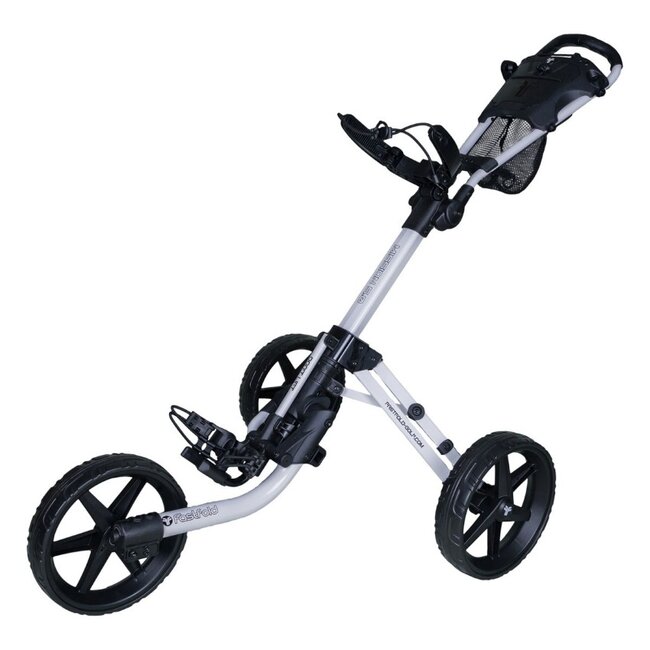 Fastfold Mission 5.0 Golftrolley met 3 wielen wit zwart